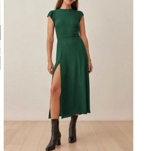 Reformation Gavin Dress in Emerald